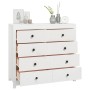 Beistellschrank aus massivem weißem Kiefernholz, 100 x 40 x 90 cm von vidaXL, Sideboards - Ref: Foro24-821770, Preis: 232,21 ...