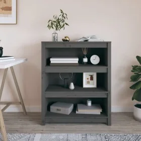 Solid gray pine wood shelf 80x35x97 cm by vidaXL, Bookcases and shelves - Ref: Foro24-821681, Price: 112,01 €, Discount: %