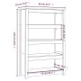 Estantería madera maciza de pino blanca 80x35x126 cm de vidaXL, Librerías y estanterías - Ref: Foro24-821685, Precio: 139,13 ...
