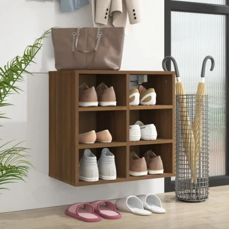 Eichenbrauner Schuhschrank 52,5x30x50 cm von vidaXL, Schließfächer und Lagerschränke - Ref: Foro24-820512, Preis: 47,36 €, Ra...