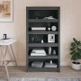 Solid gray pine wood shelf 80x35x154 cm by vidaXL, Bookcases and shelves - Ref: Foro24-821691, Price: 146,69 €, Discount: %