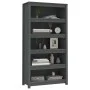 Solid gray pine wood shelf 80x35x154 cm by vidaXL, Bookcases and shelves - Ref: Foro24-821691, Price: 146,69 €, Discount: %