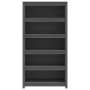 Solid gray pine wood shelf 80x35x154 cm by vidaXL, Bookcases and shelves - Ref: Foro24-821691, Price: 148,30 €, Discount: %
