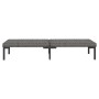 Muebles jardín 3 pzas ratán sintético semicircular gris oscuro