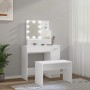 Weißes LED-Waschtischset aus Sperrholz von vidaXL, Schlafzimmerkommoden - Ref: Foro24-3114115, Preis: 137,27 €, Rabatt: %