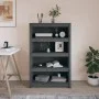 Solid pine wood bookshelf in gray, 80x35x126 cm by vidaXL, Bookcases and shelves - Ref: Foro24-821686, Price: 139,13 €, Disco...