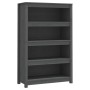 Graues Bücherregal aus massivem Kiefernholz 80x35x126 cm von vidaXL, Bücherregale und Regale - Ref: Foro24-821686, Preis: 140...