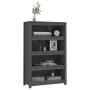 Graues Bücherregal aus massivem Kiefernholz 80x35x126 cm von vidaXL, Bücherregale und Regale - Ref: Foro24-821686, Preis: 139...