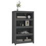 Solid pine wood bookshelf in gray, 80x35x126 cm by vidaXL, Bookcases and shelves - Ref: Foro24-821686, Price: 140,94 €, Disco...