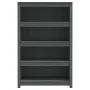 Solid pine wood bookshelf in gray, 80x35x126 cm by vidaXL, Bookcases and shelves - Ref: Foro24-821686, Price: 139,13 €, Disco...