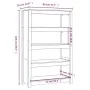 Solid pine wood bookshelf in gray, 80x35x126 cm by vidaXL, Bookcases and shelves - Ref: Foro24-821686, Price: 139,13 €, Disco...