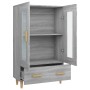 Aparador alto de madera contrachapada gris Sonoma 70x31x115 cm de vidaXL, Aparadores - Ref: Foro24-817478, Precio: 87,89 €, D...