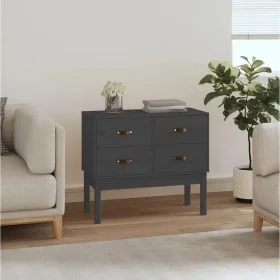 Solid pine wood console table in gray, measuring 90x40x78 cm. by vidaXL, Sideboards - Ref: Foro24-821741, Price: 142,72 €, Di...