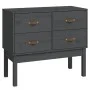 Konsolenschrank aus massivem Kiefernholz grau 90x40x78 cm von vidaXL, Sideboards - Ref: Foro24-821741, Preis: 142,72 €, Rabat...