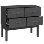 Mueble consola de madera maciza de pino gris 90x40x78 cm de vidaXL, Aparadores - Ref: Foro24-821741, Precio: 144,51 €, Descue...