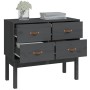 Mueble consola de madera maciza de pino gris 90x40x78 cm de vidaXL, Aparadores - Ref: Foro24-821741, Precio: 144,51 €, Descue...