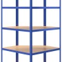 Estantería esquina 5 niveles madera contrachapada y acero azul by vidaXL, Industrial shelving - Ref: Foro24-152889, Price: 10...