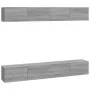 TV furniture set 4 pieces Sonoma gray 100x30x30 cm by vidaXL, TV Furniture - Ref: Foro24-3114196, Price: 174,25 €, Discount: %