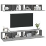 TV-Möbel 4 Stück grau Sonoma 100x30x30 cm von vidaXL, TV-Möbel - Ref: Foro24-3114196, Preis: 176,99 €, Rabatt: %