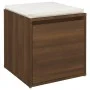 Eiche braun Sperrholz Hocker Schublade 40,5x40x40 cm von vidaXL, Aufbewahrungskörbe - Ref: Foro24-820519, Preis: 46,26 €, Rab...