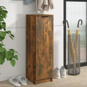 Smoked oak plywood shoe cabinet 30x35x100 cm by vidaXL, Shoe racks and shoe organizers - Ref: Foro24-817105, Price: 61,21 €, ...