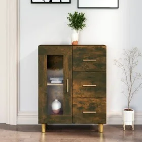 Aparador de madera de ingeniería roble ahumado 69,5x34x90 cm de vidaXL, Aparadores - Ref: Foro24-817363, Precio: 64,99 €, Des...