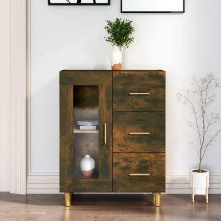 Smoked oak engineered wood sideboard 69.5x34x90 cm by vidaXL, Sideboards - Ref: Foro24-817363, Price: 72,89 €, Discount: %
