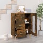 Smoked oak engineered wood sideboard 69.5x34x90 cm by vidaXL, Sideboards - Ref: Foro24-817363, Price: 72,89 €, Discount: %