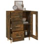 Smoked oak engineered wood sideboard 69.5x34x90 cm by vidaXL, Sideboards - Ref: Foro24-817363, Price: 72,89 €, Discount: %