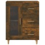 Smoked oak engineered wood sideboard 69.5x34x90 cm by vidaXL, Sideboards - Ref: Foro24-817363, Price: 72,89 €, Discount: %