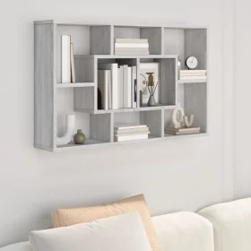 Sonoma gray engineered wood wall shelf 85x16x52.5 cm by vidaXL, Shelves and shelves - Ref: Foro24-820461, Price: 35,09 €, Dis...