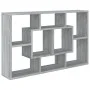 Sonoma gray engineered wood wall shelf 85x16x52.5 cm by vidaXL, Shelves and shelves - Ref: Foro24-820461, Price: 35,24 €, Dis...