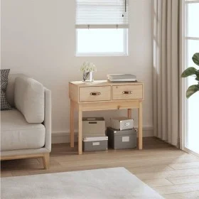 Solid pine wood console table 76.5x40x75 cm by vidaXL, Side tables - Ref: Foro24-821749, Price: 79,82 €, Discount: %