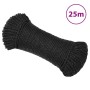 Schwarzes Polypropylen-Arbeitsseil 8 mm 25 m von vidaXL, Seile und Metallschnüre - Ref: Foro24-153006, Preis: 11,05 €, Rabatt: %