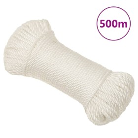Cuerda de trabajo polipropileno blanco 3 mm 500 m de vidaXL, Sogas y cuerdas metálicas - Ref: Foro24-153039, Precio: 36,29 €,...