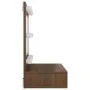 Oak brown mirror and LED furniture 60x31.5x62 cm by vidaXL, bathroom vanities - Ref: Foro24-820456, Price: 45,41 €, Discount: %