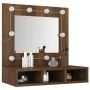 Oak brown mirror and LED furniture 60x31.5x62 cm by vidaXL, bathroom vanities - Ref: Foro24-820456, Price: 45,41 €, Discount: %