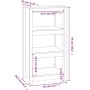 Regal aus massivem honigbraunem Kiefernholz, 50 x 35 x 97 cm von vidaXL, Bücherregale und Regale - Ref: Foro24-821707, Preis:...
