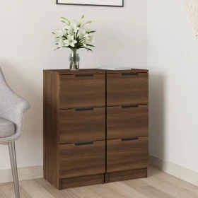 Sideboards 2 Stück Eichenbraunes Sperrholz 30x30x70 cm von vidaXL, Sideboards - Ref: Foro24-817017, Preis: 89,33 €, Rabatt: %