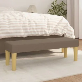 Banco de tela gris taupe 100x30x30 cm de vidaXL, Bancos - Ref: Foro24-346656, Precio: 48,67 €, Descuento: %