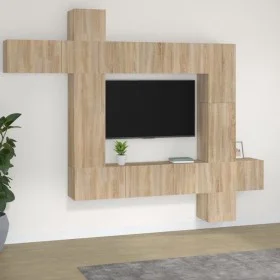 Set de muebles para TV 9 pzas madera contrachapada roble sonoma de vidaXL, Muebles TV - Ref: Foro24-3114656, Precio: 388,75 €...