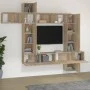 TV-Möbelset 9-teilig Sonoma-Eiche-Sperrholz von vidaXL, TV-Möbel - Ref: Foro24-3114656, Preis: 388,75 €, Rabatt: %
