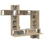 TV-Möbelset 9-teilig Sonoma-Eiche-Sperrholz von vidaXL, TV-Möbel - Ref: Foro24-3114656, Preis: 388,75 €, Rabatt: %