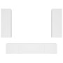 4-teiliges TV-Möbelset aus weißem Sperrholz von vidaXL, TV-Möbel - Ref: Foro24-3114198, Preis: 207,01 €, Rabatt: %