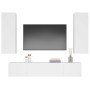 4-teiliges TV-Möbelset aus weißem Sperrholz von vidaXL, TV-Möbel - Ref: Foro24-3114198, Preis: 207,01 €, Rabatt: %