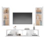 4-teiliges TV-Möbelset aus weißem Sperrholz von vidaXL, TV-Möbel - Ref: Foro24-3114198, Preis: 207,01 €, Rabatt: %
