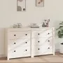 Sideboard aus massivem weißem Kiefernholz, 140 x 35 x 80 cm von vidaXL, Sideboards - Ref: Foro24-3114080, Preis: 231,61 €, Ra...