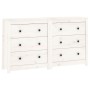 Solid white pine wood sideboard 140x35x80 cm by vidaXL, Sideboards - Ref: Foro24-3114080, Price: 234,53 €, Discount: %