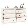 Sideboard aus massivem weißem Kiefernholz, 140 x 35 x 80 cm von vidaXL, Sideboards - Ref: Foro24-3114080, Preis: 231,61 €, Ra...
