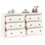 Solid white pine wood sideboard 140x35x80 cm by vidaXL, Sideboards - Ref: Foro24-3114080, Price: 234,53 €, Discount: %